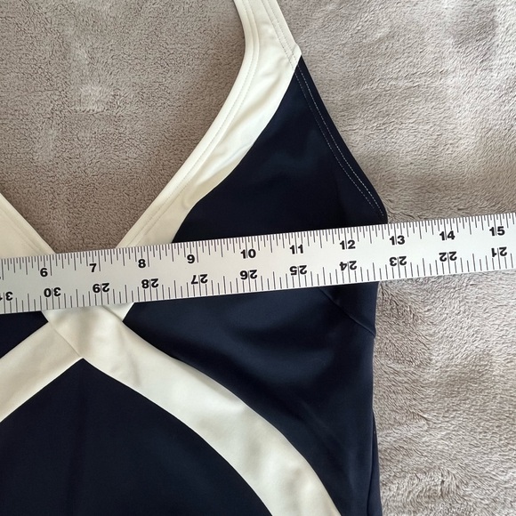 Boden Kefalonia Halterneck Swimsuit Dark Navy White NWOT Size 6 - Picture 7 of 11